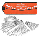 ValueMax Mechanics Wrench Set with roll pouch for organized storage and quick access.