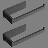 Vanloory hand towel holder adhesive matte black 9in supports towels without drilling