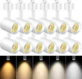 VANoopee 12-pack 5CCT LED track heads with 24° beam for adaptive lighting.