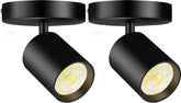 VANoopee flush mount LED spotlight in black two-pack ideal for seamless living room lighting