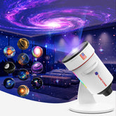 VanSmaGo Galaxy Projector front view showcases telescope-inspired design for stylish room ambience.