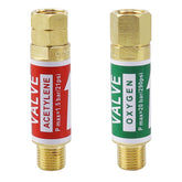 VAPHY Oxygen Acetylene Flashback Arrestor front view shows rugged copper construction for reliable safety.