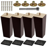 VASGOR wood legs set with drill bit included for quick, secure sofa upgrades.