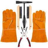 VASTOOLS chipping hammer 10-5in demonstrates slag removal in welding tasks