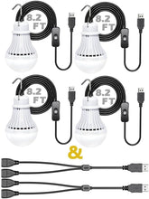 VASTPOWER USB LED camping lanterns in a 4-pack setup for bright outdoor visibility.