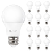 VATION LIGHTING A19 4000K LED bulb packaging highlights energy efficiency and long life.