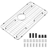 Vaucatu Sink Grid 26x14 front view demonstrates durable stainless steel protection for a single-bowl sink