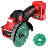 VAXCANZE cordless cut off tool front view for precise metal and wood cuts.
