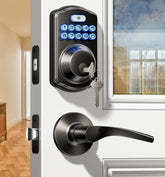 Veise keyless entry with dual lever handles delivers easy, secure home access.