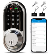 Veise RZ06 smart lock on front door offering secure, keyless entry
