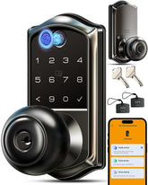 Veise VE018 front-view lock with matte black finish for secure entryways.