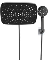 Veken rain shower head with handheld close-up for spa-like showers and full coverage