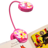 Vekkia Cute Rechargeable Book Light in rose red, front view, cozy reading glow