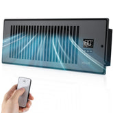 VELLEE Quiet Register Booster Fan face cover in black highlights discreet installation and airflow control.