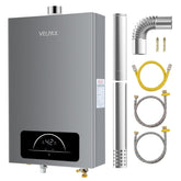 VELPAX propane tankless water heater exterior shows stainless steel durability for longevity.
