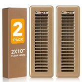 VE NI SCC floor register 2x10 in brown enhances airflow while blending with floors.