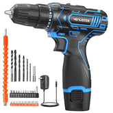 Venustek cordless drill with 3/8-inch chuck for quick bit changes
