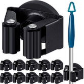 Vercraft magnetic mop broom holder for garage walls, organized and secure.