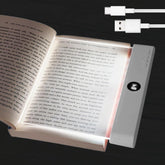 Verdzo Book Light flat panel close-up showing glare-free reading.