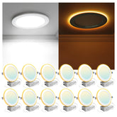 Veriligt 12-pack 6-inch LED downlights for uniform ceiling illumination.