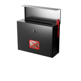 VerinsIroin steel wall-mount mailbox rust-proof for outdoor use.