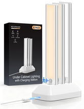 VerRon 10in under cabinet light with charging station, front view shows sleek, clutter-free illumination.