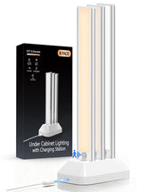 VerRon 14in under-cabinet lighting with charging station brightens prep areas and reduces clutter.