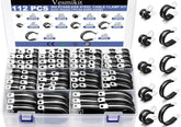 Vesmikit cable clamps 112pcs package for versatile hose and wire organization.