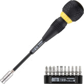 VESSEL Ball Grip Ratchet Screwdriver shown in action for controlled driving.