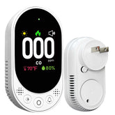 VETOUCH plug-in CO detector with digital display monitors air quality in real time.