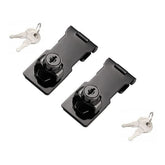 VIDYSUFYR 2-pack keyed hasp locks in brushed stainless for secure doors