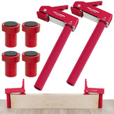 ViewReal bench dog clamp shown with 19 mm fit for precise routing