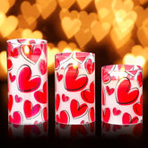 VIHOSE Valentine heart candle with warm glow for romantic dinners