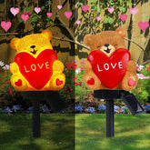 VIHOSE Valentine solar bear heart light enhances outdoor spaces with warm glow