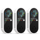 Vilfet 4-in-1 detector front view showing compact plug-in design for home use