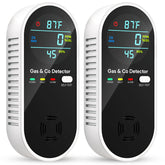 Vilfet 4-in-1 detector front display shows real-time CO and gas readings for quick awareness