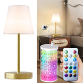 Vimhou cordless table lamp with remote control for convenient mood lighting.