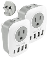 VINTAR 6in1 Australia travel adapter for versatile charging on the go.