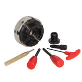 VINWOX 4 jaw chuck body enables precise wood turning with firm grip.