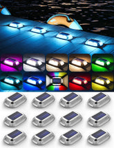 VIODAIM 12modes solar dock light with vibrant colors for pathways