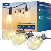 VIPAR LED outdoor string lights illuminate 100ft spaces with warm ambient glow for patios