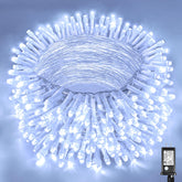 Vivideal 100ft white Christmas lights for outdoor use with weatherproof illumination