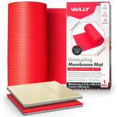 Vivlly uncoupling membrane roll laid for tile installation, movement control.
