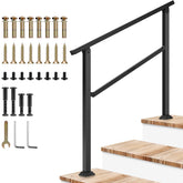 VIVOSUN outdoor handrail on a 3-step concrete stair providing stable support