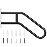 VIVOSUN outdoor handrail left view showing wall-mounted support for safe 1–3 step entry