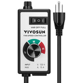 VIVOSUN variable speed controller front panel enabling precise airflow control.