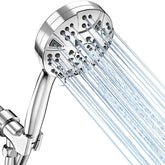 VKZK high-pressure handheld shower head with 8 modes and self-clean nozzles.