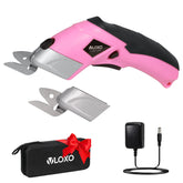 VLOXO cordless electric scissors front view showing compact, ergonomic design