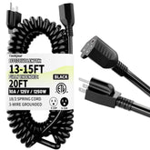 Vockjour 18AWG 20ft coiled-design extension cord keeps cables tidy for easy charging