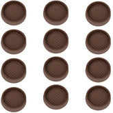 VOCOMO 2X2 round caster cups under sofa leg prevent slipping on hardwood floors.